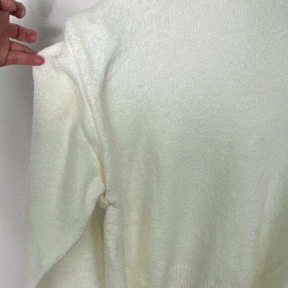 NWT Nordstrom Laundry Shelli Segal Extended Shoulder Knit Sweater White Medium M - Picture 5 of 10